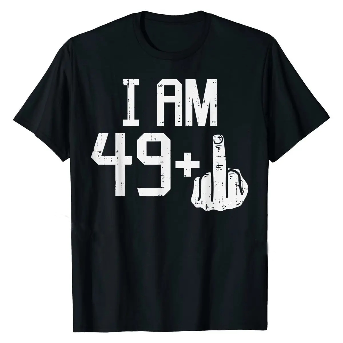 Men'S Fashion Over 50 - เสื้อยืดผู้ชาย49 1บวกนิ้วกลางห้าสิบตลก50ปีของขวัญวันเกิด50TH เสื้อยืดออกแบบกราฟิกผ้าฝ้ายลำลองเสื้อยืดผู้ชาย
