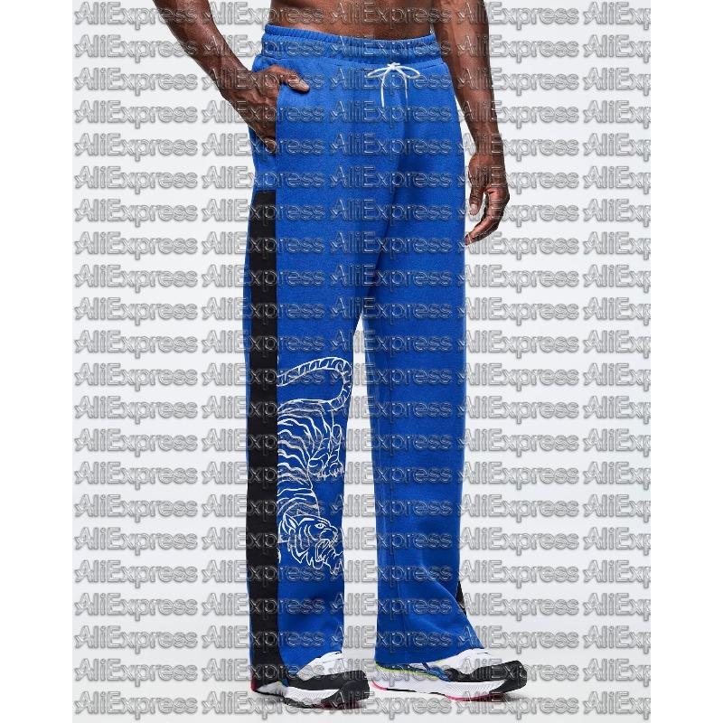 Mens Fashion Trends 2026 - 2026 ฤดูใบไม้ผลิฤดูร้อนขายดี ZW เทรนด์แฟชั่นใหม่กางเกงหลวมสีน้ำเงินพิมพ์ลาย 3 มิติสำหรับผู้ชายและผู้หญิงกางเกงกีฬาลำลอง