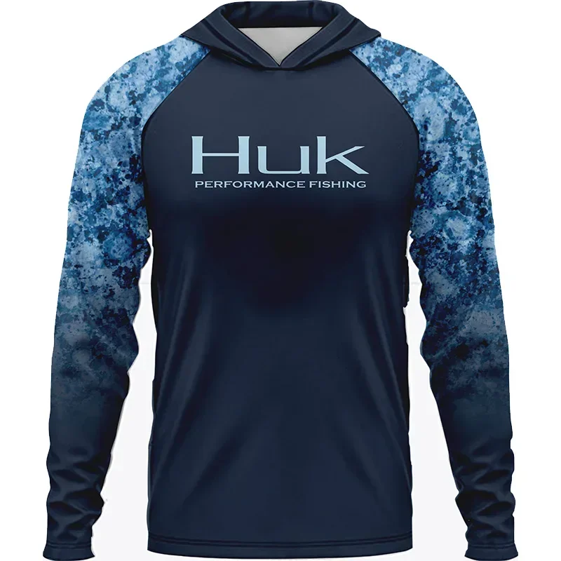 Men'S Fashion Over 50 - เสื้อตกปลาแขนยาว HUK ป้องกันแสงแดด UPF 50 พร้อมฮู้ด
