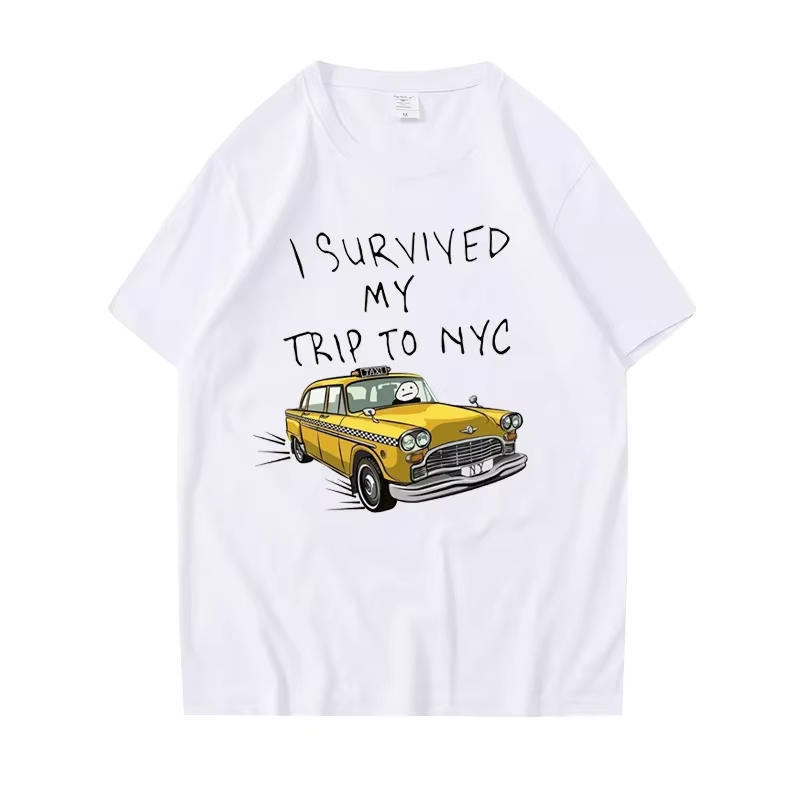 Men'S Fashion Nyc - เสื้อยืดตลกๆ สำหรับผู้ชายและผู้หญิง ฉันรอดชีวิตจากการเดินทางไปนิวยอร์ก พิมพ์ลายเสื้อลำลอง สตรีทแวร์ แฟชั่นยูนิเซ็กส์