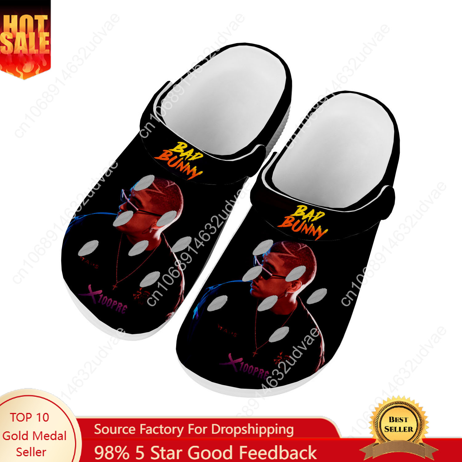 Mens Fashion Sandals - รองเท้าแตะ Bad Bunny สำหรับผู้ชาย ผู้หญิง วัยรุ่น