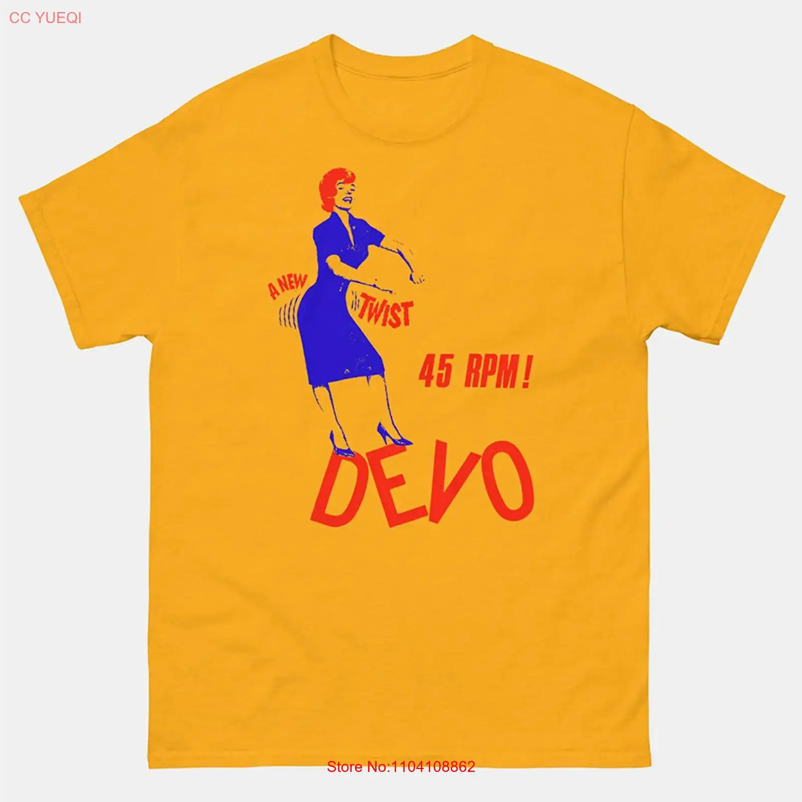 Yellow Men'S Fashion - เสื้อยืดสีเหลืองลาย DEVO รุ่นใหม่ทั้งหมด มีทุกขนาดตั้งแต่ S ถึง