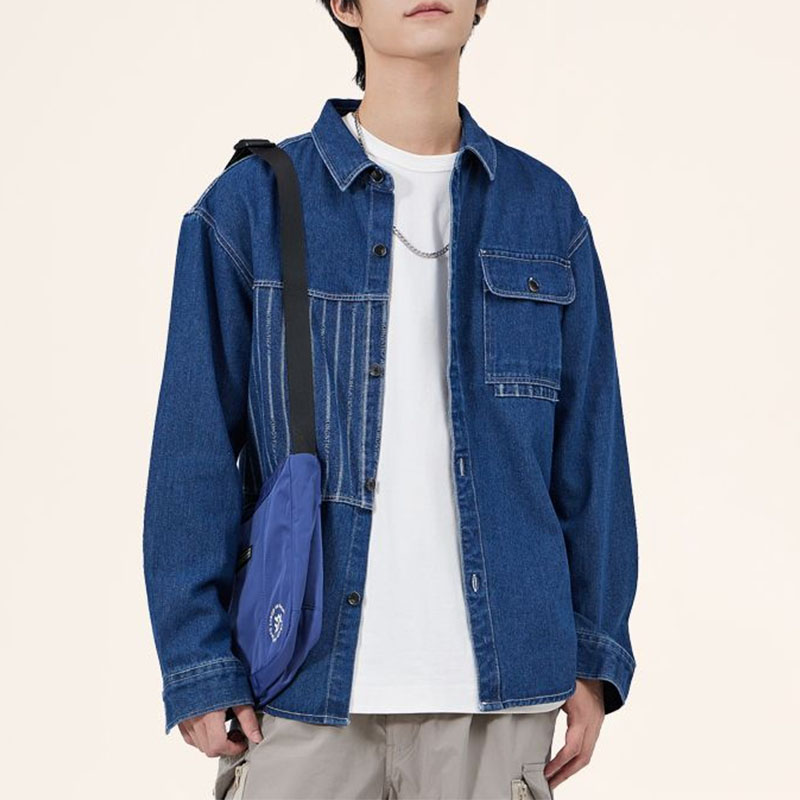 Men'S Fashion Now - ผู้ชายเกาหลี Chic Turn-Down COLLAR DENIM แจ็คเก็ตฤดูใบไม้ผลิฤดูใบไม้ร่วงแขนยาวตอนนี้