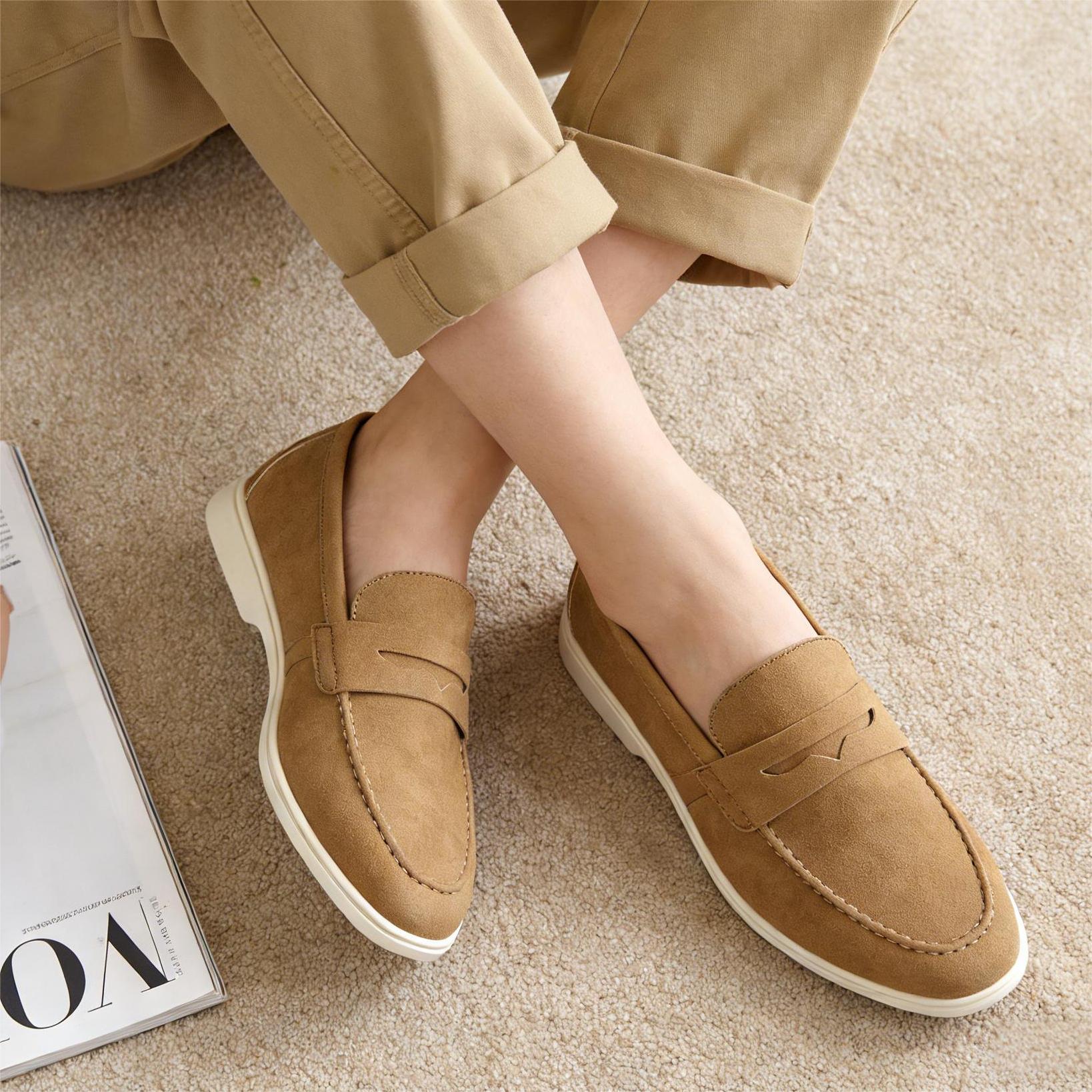 Suede Loafers Men - รองเท้าโลฟเฟอร์ระบายอากาศสำหรับผู้ชายแฟชั่นฤดูร้อนรองเท้าลำลองแบบสวมสบายรองเท้าผ้าใบแบบสวม