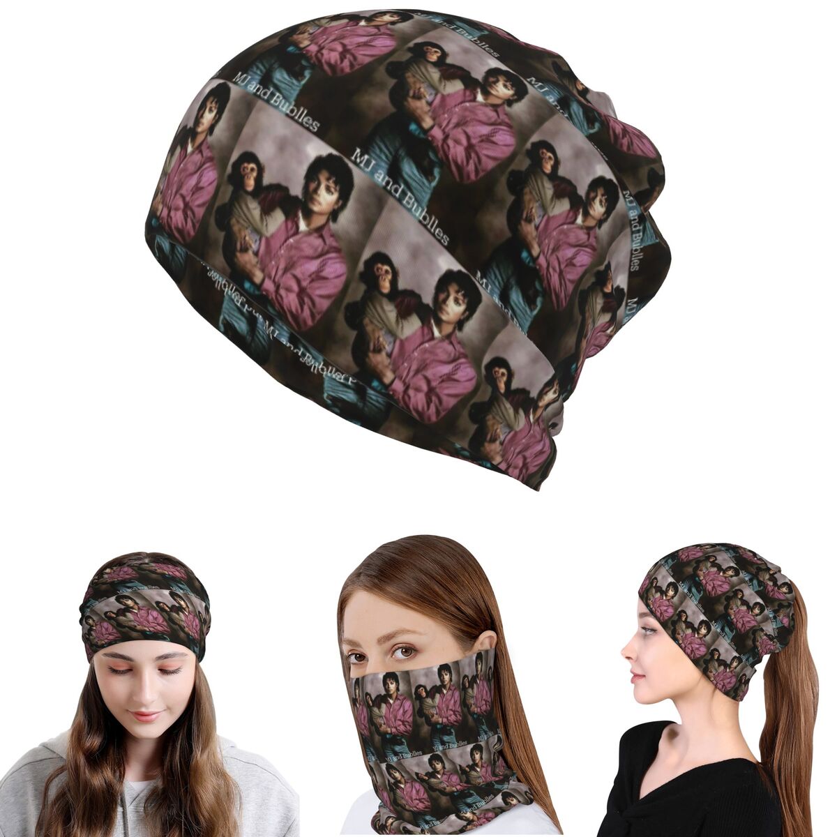 Beanie Winter Hat - ไมเคิล แจ็คสัน แบนดาน่า นেคเกเตอร์ แรป มาส์ก