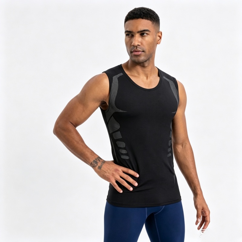 Muscle Tee Workout - เสื้อกล้ามรัดรูปสำหรับผู้ชาย เสื้อยิมไร้แขน แห้งเร็ว ชุดกีฬา ฟิตเนส เพาะกาย