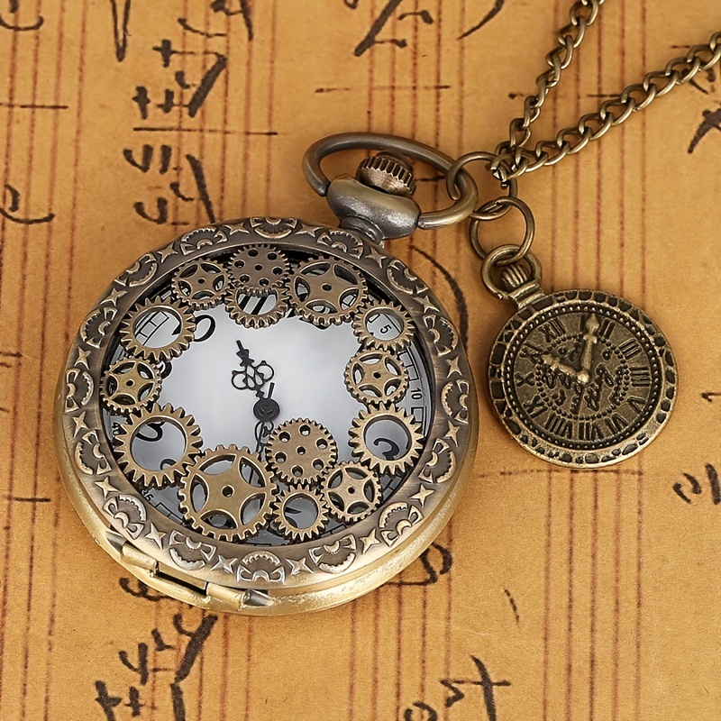นาฬิกาพกควอตซ์วินเทจสุ่มแบบ 1  - Men Fashion Vintage บทวิจารณ์และราคา