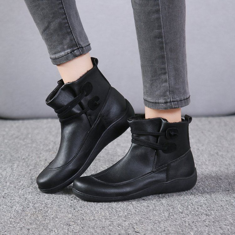 รองเท้าบูทข้อสั้นหนัง PU ทรงหั - Men Fashion Vintage บทวิจารณ์และราคา