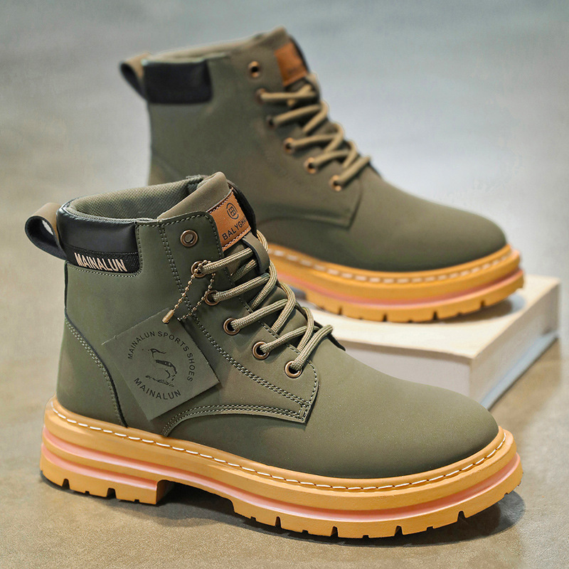 รองเท้าบูทหุ้มข้อผู้ชายแบบคลาส - Yellow Men'S Fashion บทวิจารณ์และราคา
