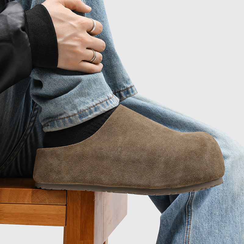 รองเท้าแตะแบบสวมครึ่งเท้าผู้ชา - Suede Loafers Men บทวิจารณ์และราคา