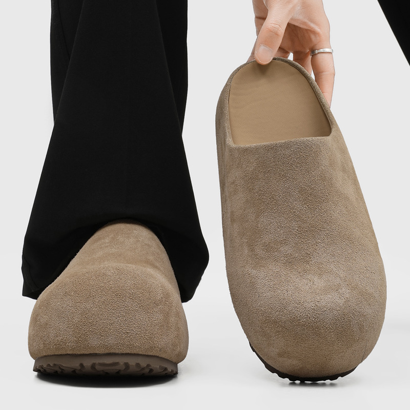 รองเท้าแตะแบบสวมครึ่งเท้าผู้ชา - Suede Loafers Men บทวิจารณ์และราคา