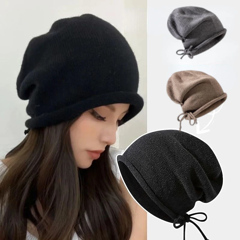หมวกบีนนี่ถักไหมพรมสำหรับผู้หญ - Beanie Winter Hat บทวิจารณ์และราคา