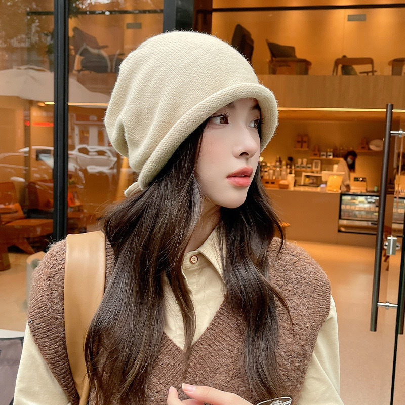 หมวกบีนนี่ถักไหมพรมสำหรับผู้หญ - Beanie Winter Hat บทวิจารณ์และราคา