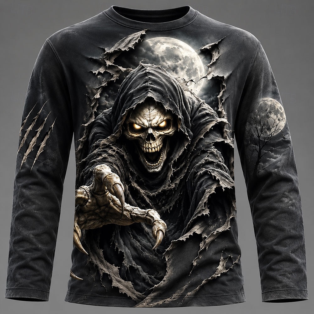 เสื้อยืดแขนยาวพิมพ์ลายกราฟิก 3 - Men Fashion Upper บทวิจารณ์และราคา