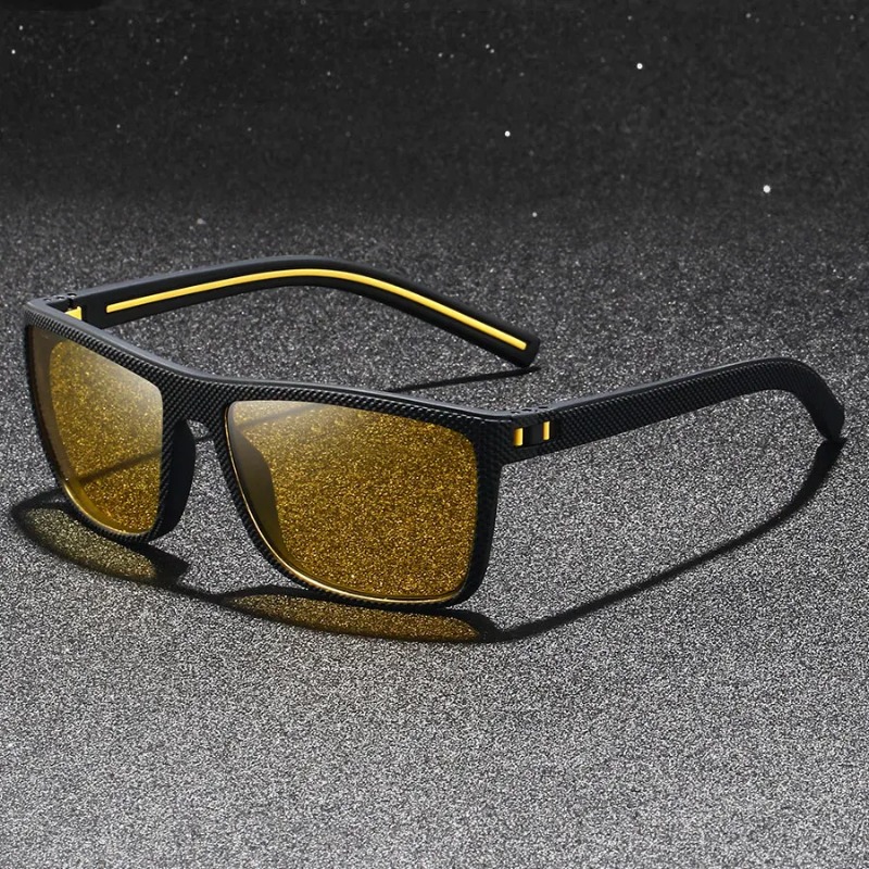 แว่นตากันแสงสะท้อนทรงเหลี่ยมสี - Yellow Men'S Fashion บทวิจารณ์และราคา