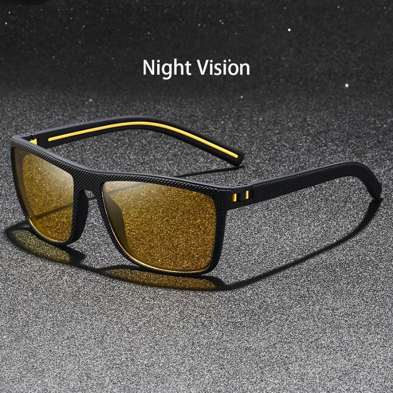 แว่นตากันแสงสะท้อนทรงเหลี่ยมสี - Yellow Men'S Fashion บทวิจารณ์และราคา
