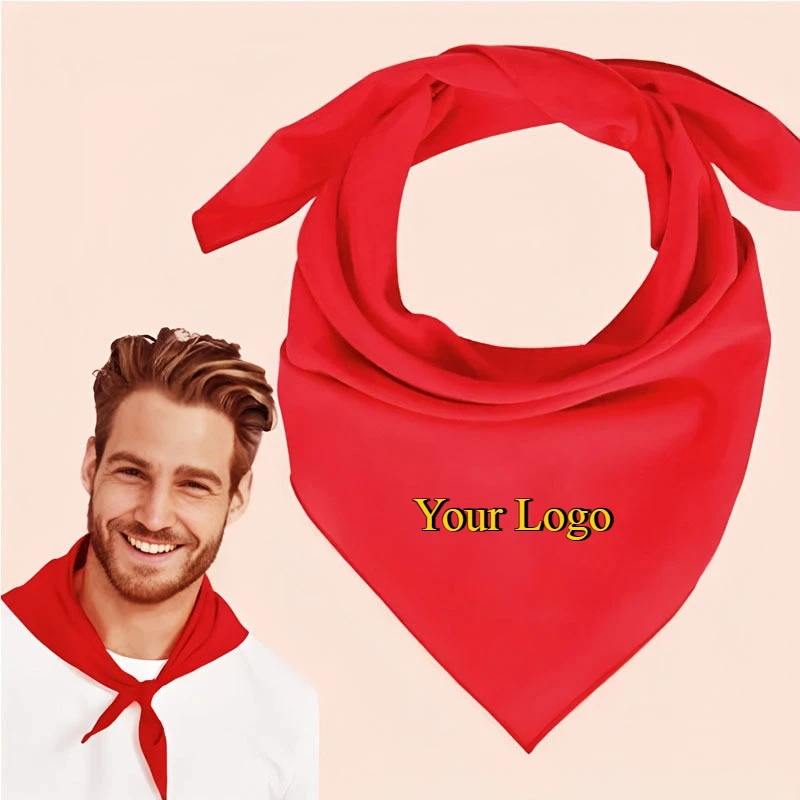 ผ้าพันคอสามเหลี่ยมสีพื้นพิมพ์โ - Men'S Fashion For Wedding บทวิจารณ์และราคา