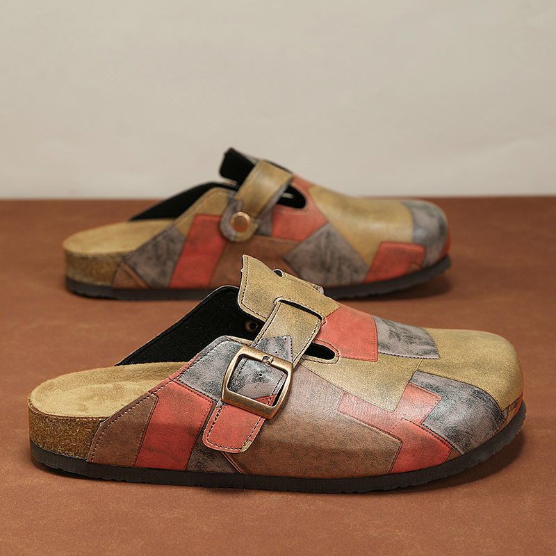 รองเท้าแตะแบบสวมเปิดส้นหนังแฟช - Mens Fashion Sandals บทวิจารณ์และราคา