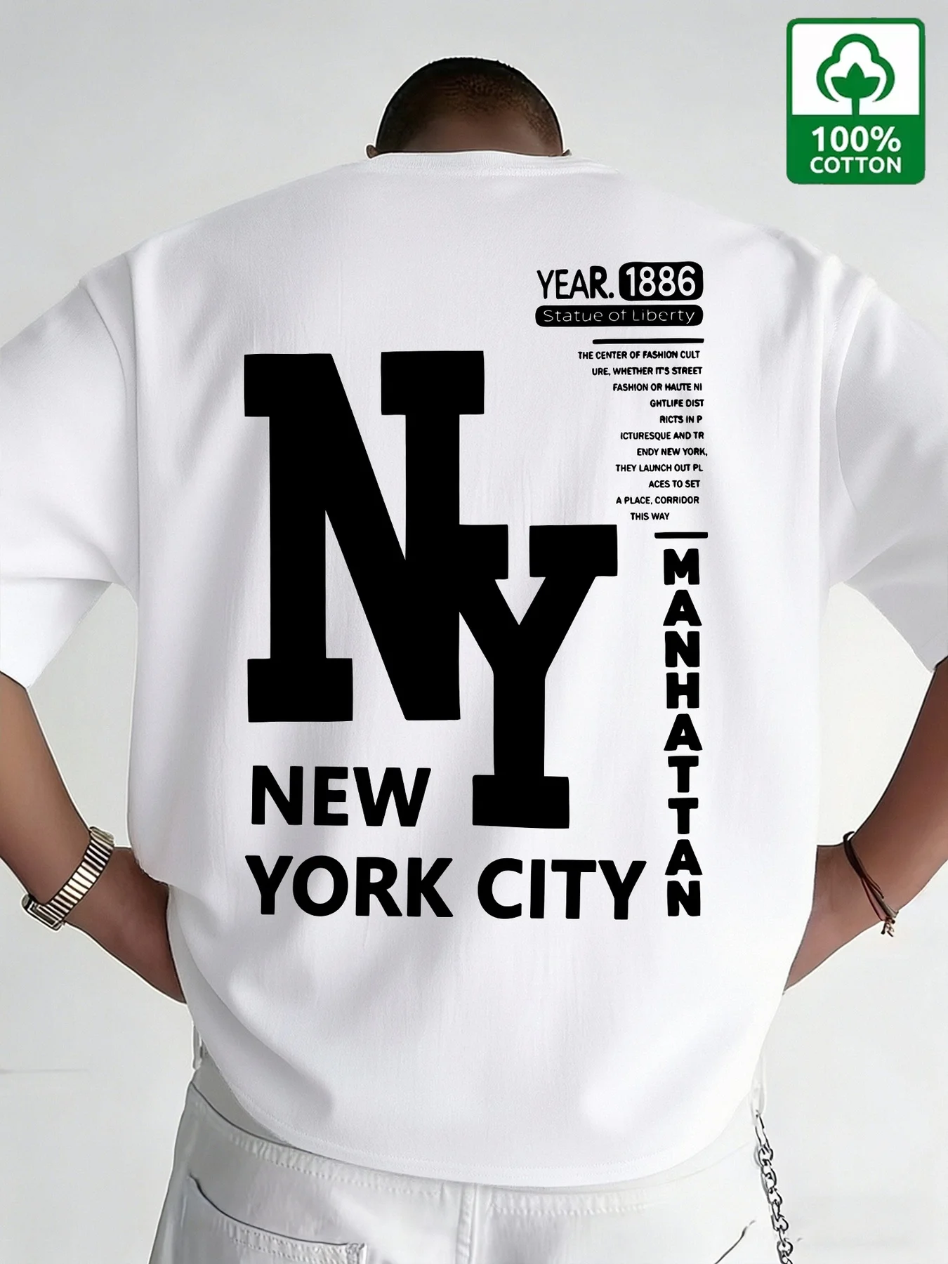 เสื้อยืดผู้ชาย NYC ผ้าฝ้าย พิม - Men'S Fashion Nyc บทวิจารณ์และราคา