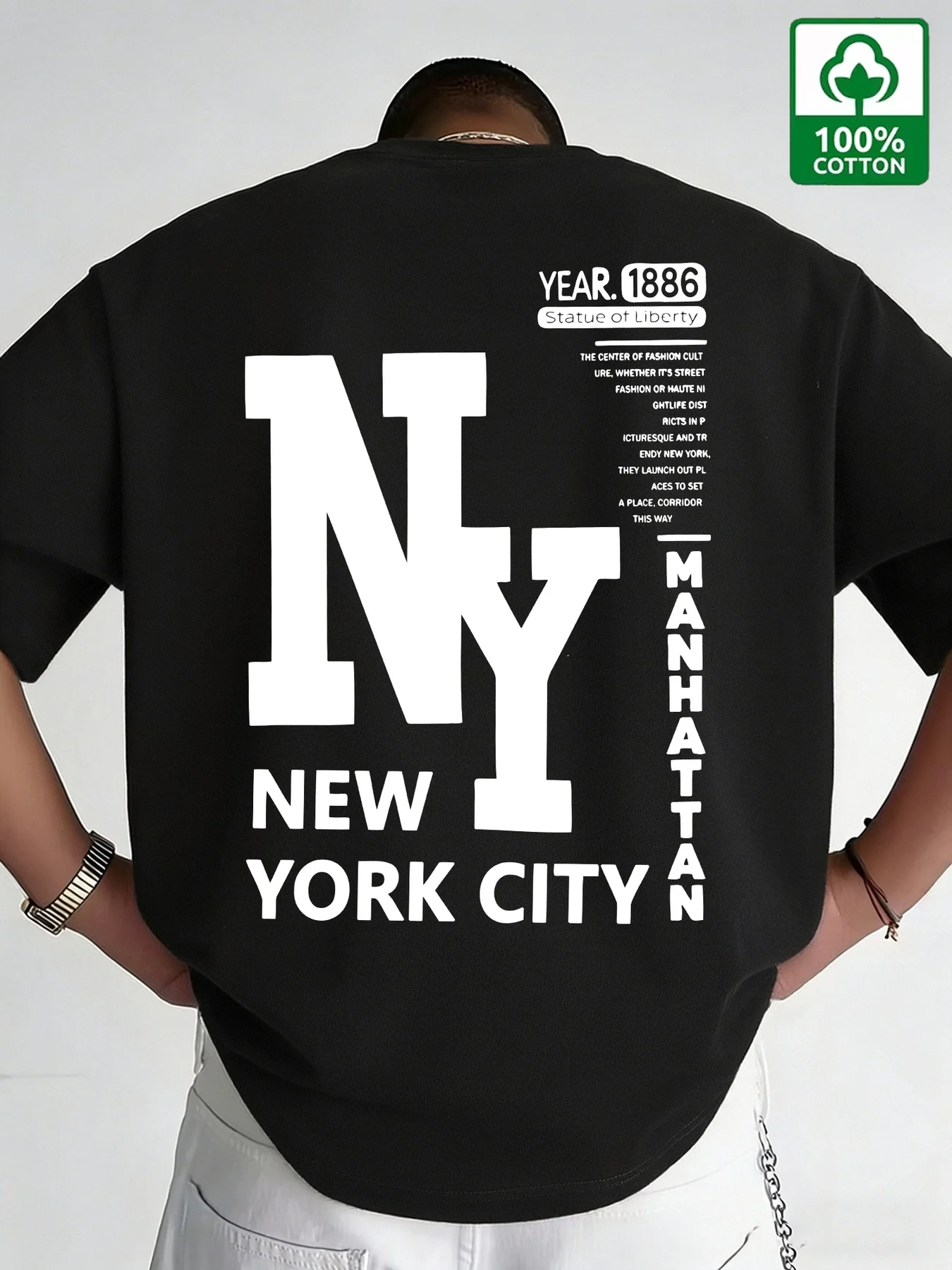 เสื้อยืดผู้ชาย NYC ผ้าฝ้าย พิม - Men'S Fashion Nyc บทวิจารณ์และราคา