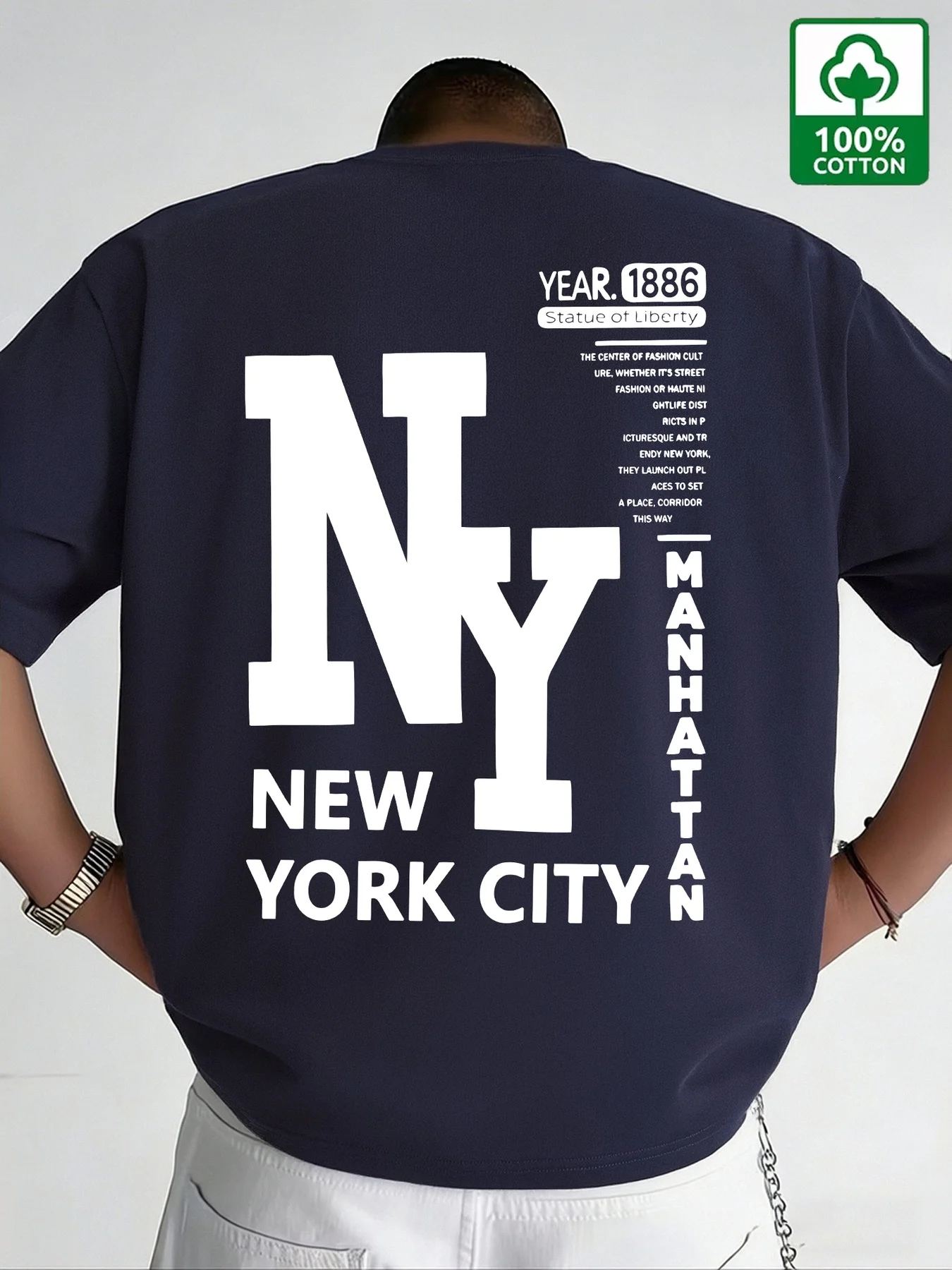 เสื้อยืดผู้ชาย NYC ผ้าฝ้าย พิม - Men'S Fashion Nyc บทวิจารณ์และราคา