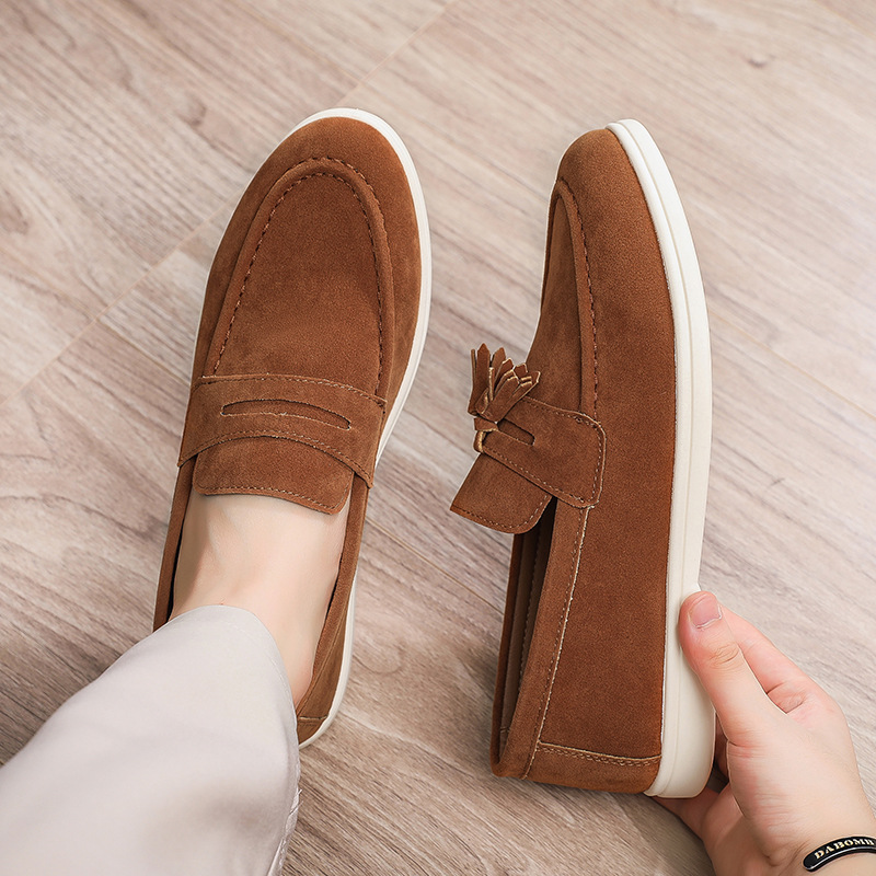 รองเท้าขับรถผู้ชายแฟชั่นสวมใส่ - Suede Loafers Men บทวิจารณ์และราคา