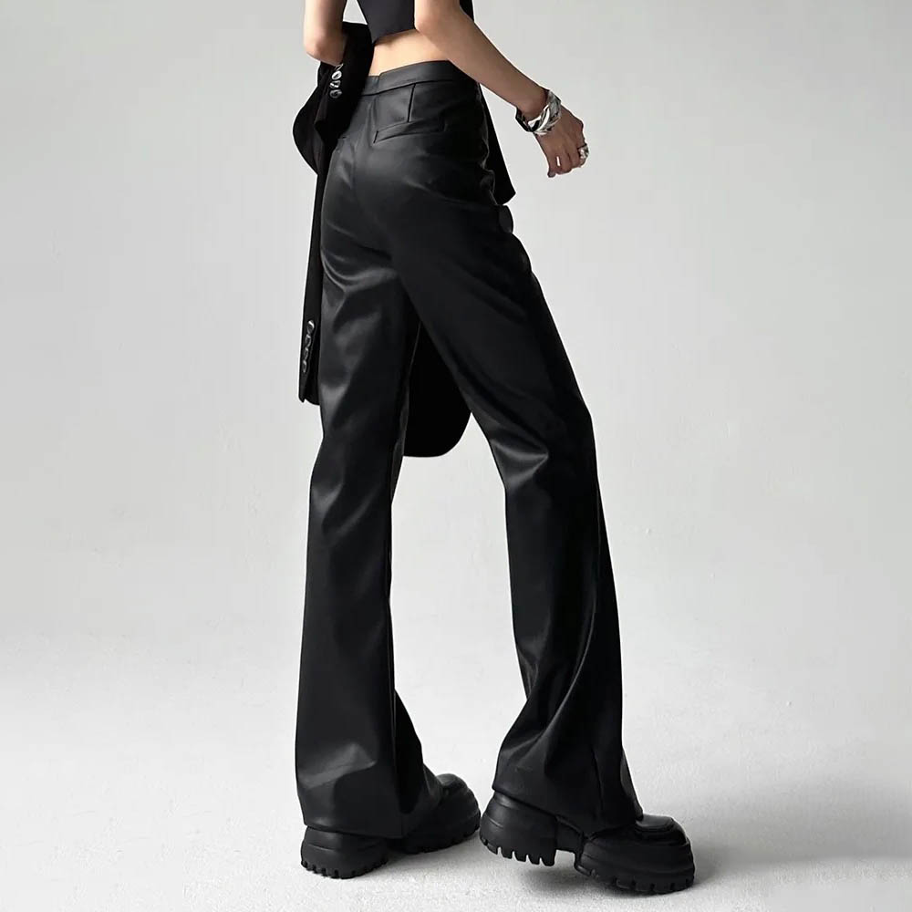 กางเกงหนัง PU สีพื้นสำหรับผู้ช - Men'S Fashion Pants 2025 บทวิจารณ์และราคา