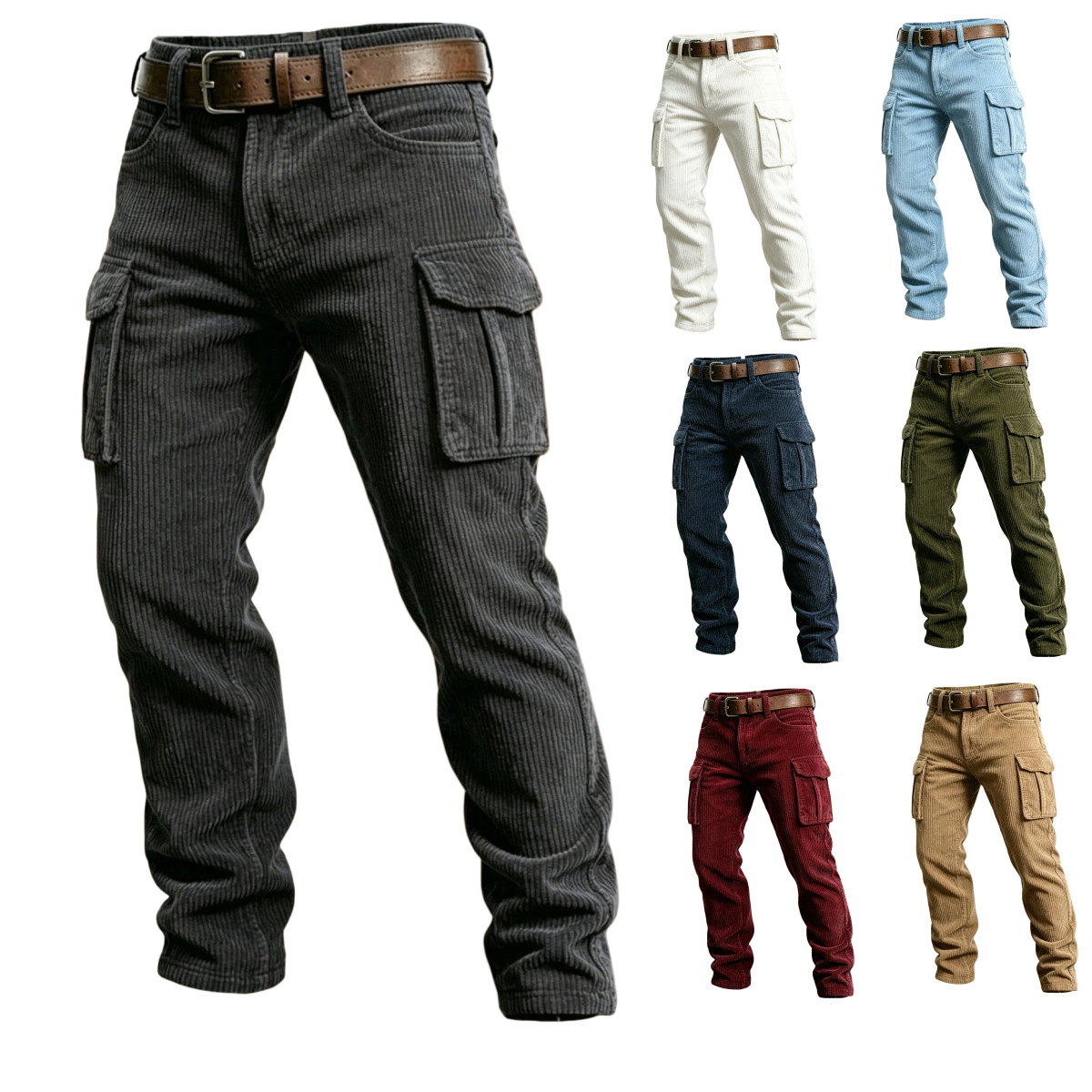 กางเกงคาร์โก้ทรงตรงสไตล์เท่ๆ ส - Men'S Fashion Pants 2025 บทวิจารณ์และราคา
