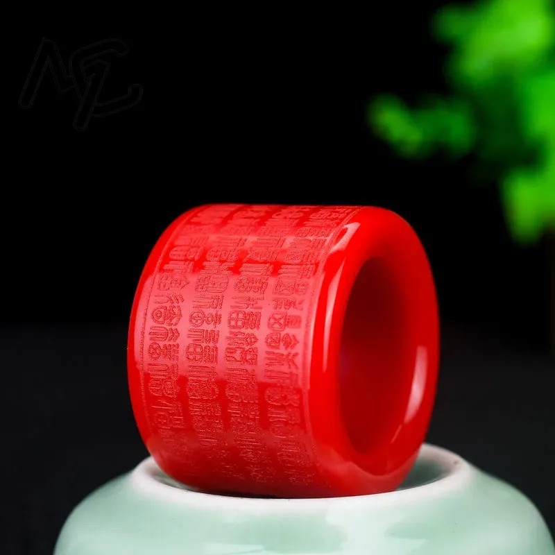 Natural RED Jade Ring Heart Me - Men'S Fashion For Wedding บทวิจารณ์และราคา