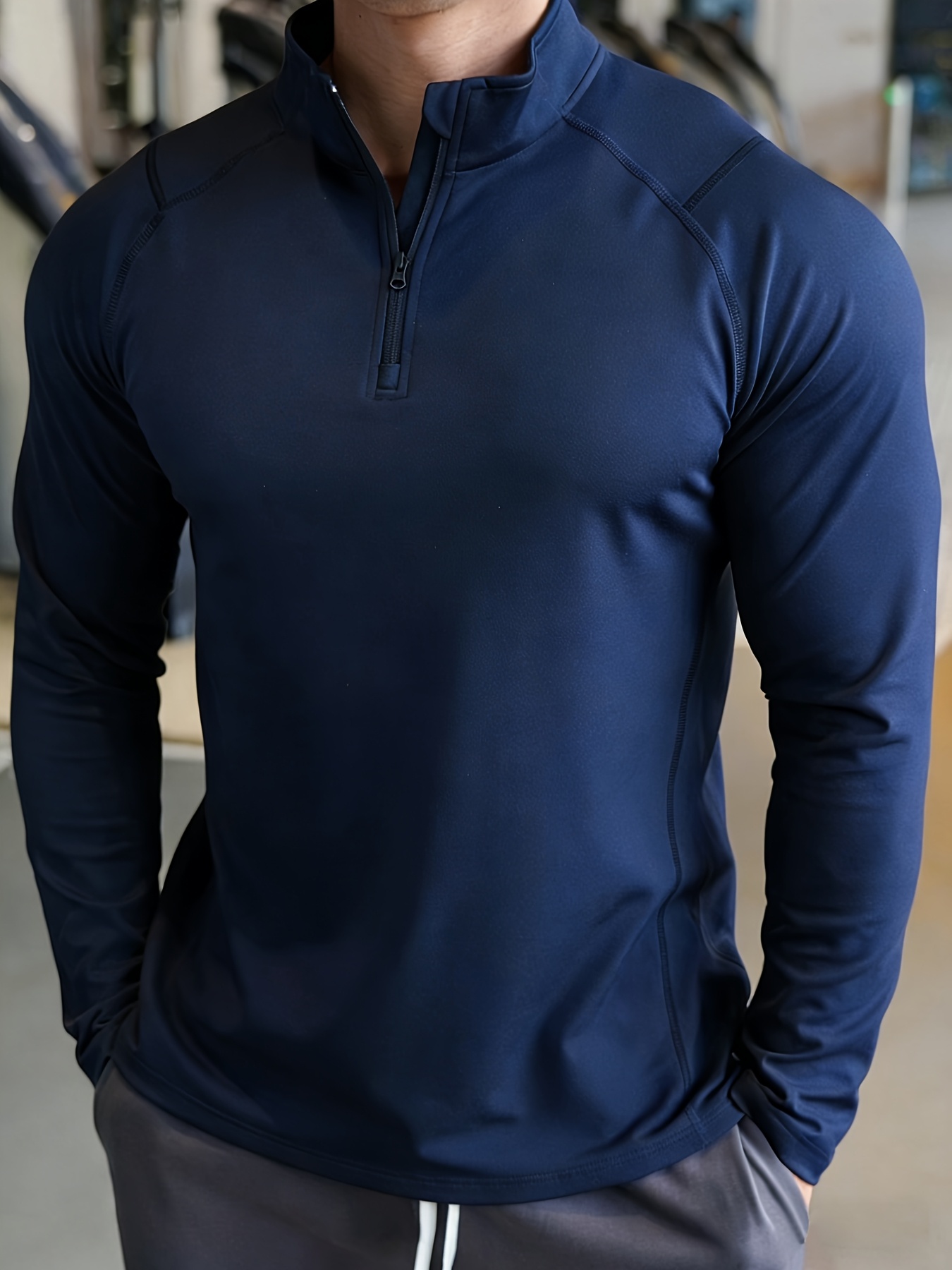 เสื้อโปโลแขนยาวผู้ชาย แห้งเร็ว - Muscle Tee Workout บทวิจารณ์และราคา