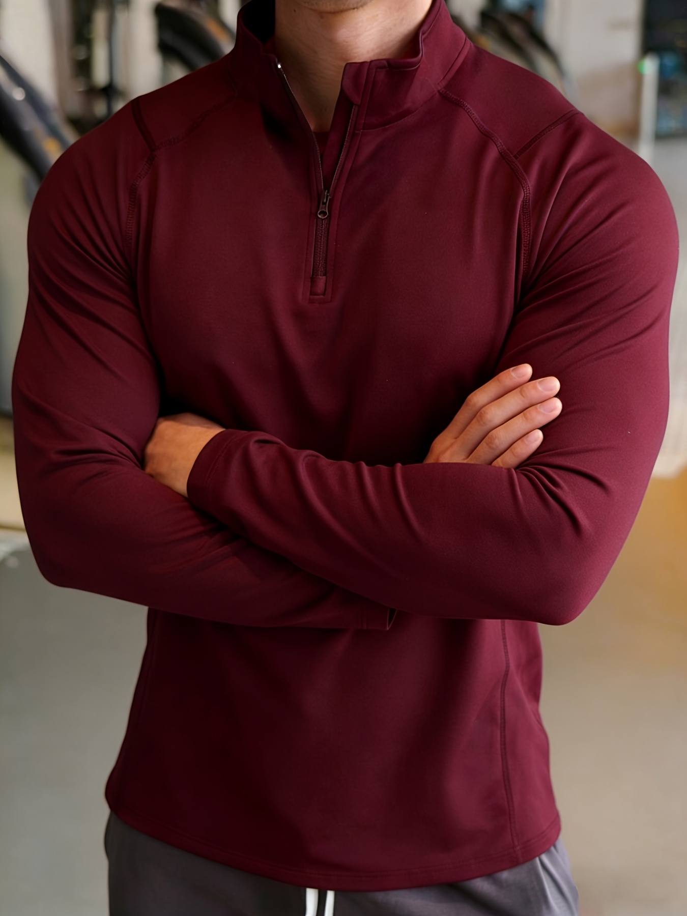 เสื้อโปโลแขนยาวผู้ชาย แห้งเร็ว - Muscle Tee Workout บทวิจารณ์และราคา