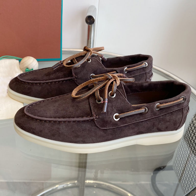 รองเท้าหนังแท้คุณภาพสูง รองเท้ - Suede Loafers Men บทวิจารณ์และราคา