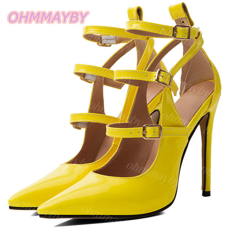 รองเท้าส้นสูงสตรีแบบส้นเข็ม หั - Yellow Men'S Fashion บทวิจารณ์และราคา