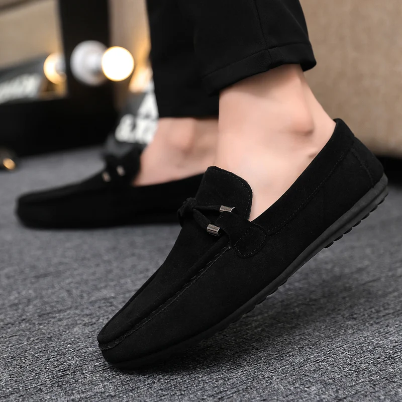 รองเท้าลำลองผู้ชาย แฟชั่นรองเท - Suede Loafers Men บทวิจารณ์และราคา