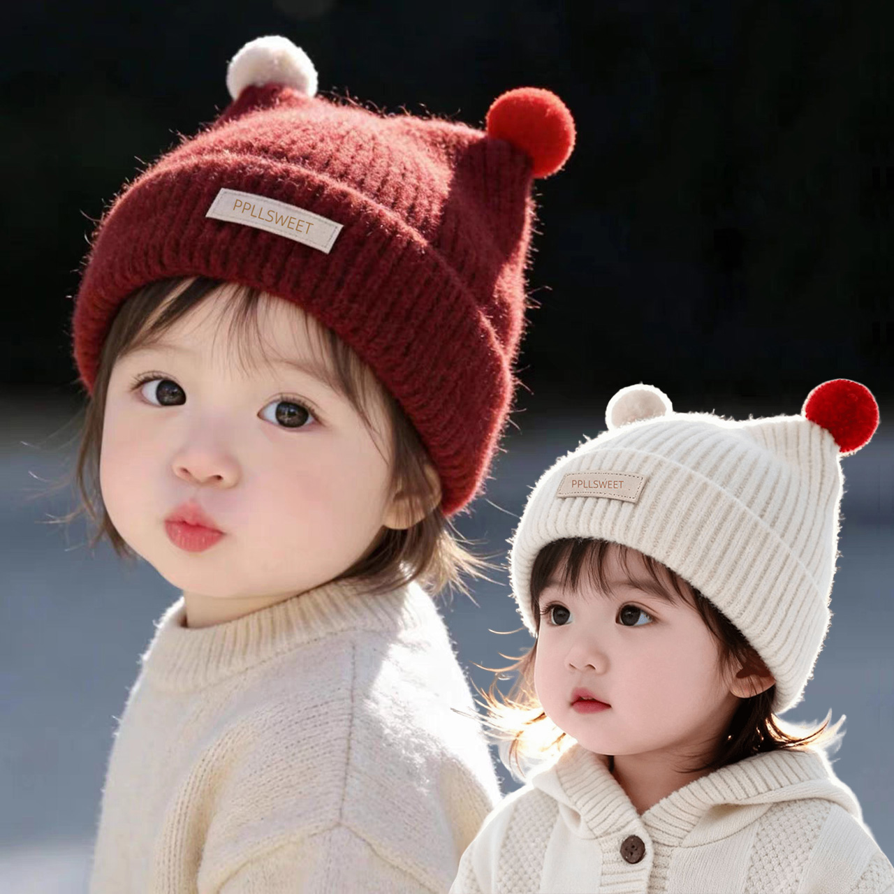 หมวกไหมพรมเด็กอายุ 1-4 ปี น่าร - Beanie Winter Hat บทวิจารณ์และราคา