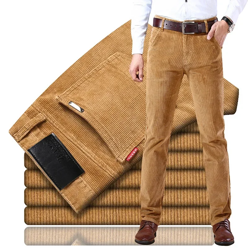 กางเกงขายาวผ้าลูกฟูกทรงตรงหลวม - Men'S Fashion Pants 2025 บทวิจารณ์และราคา