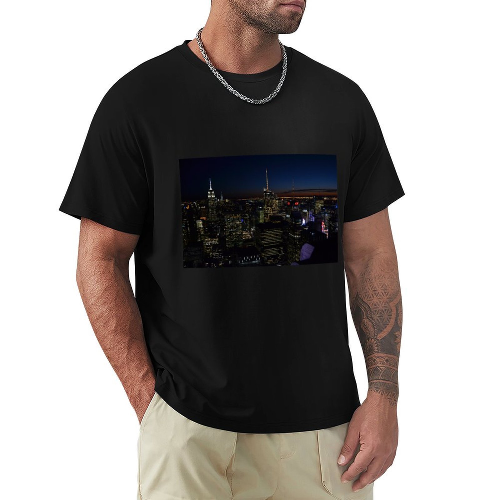 เสื้อยืด NYC by night แฟชั่นลำ - Men'S Fashion Nyc บทวิจารณ์และราคา