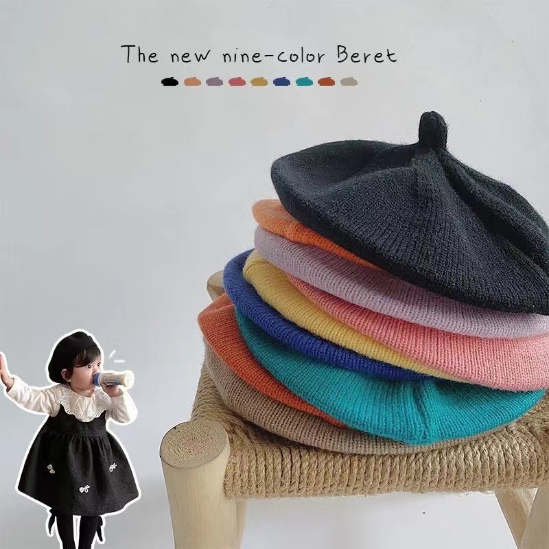 หมวกเบเร่ต์เด็กถักไหมพรมแบบใหม - Beanie Winter Hat บทวิจารณ์และราคา