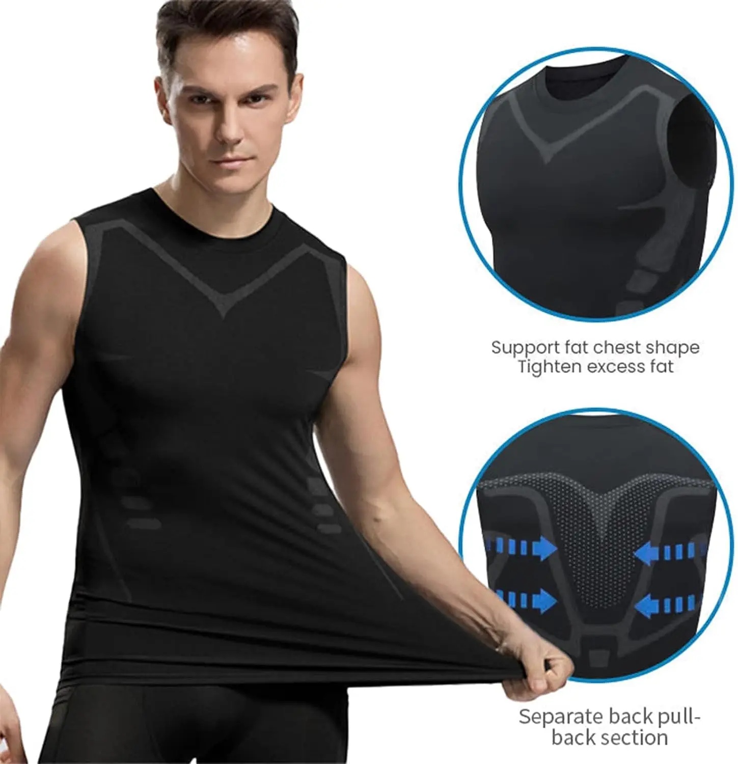 เสื้อกล้ามรัดรูปสำหรับผู้ชาย เ - Muscle Tee Workout บทวิจารณ์และราคา