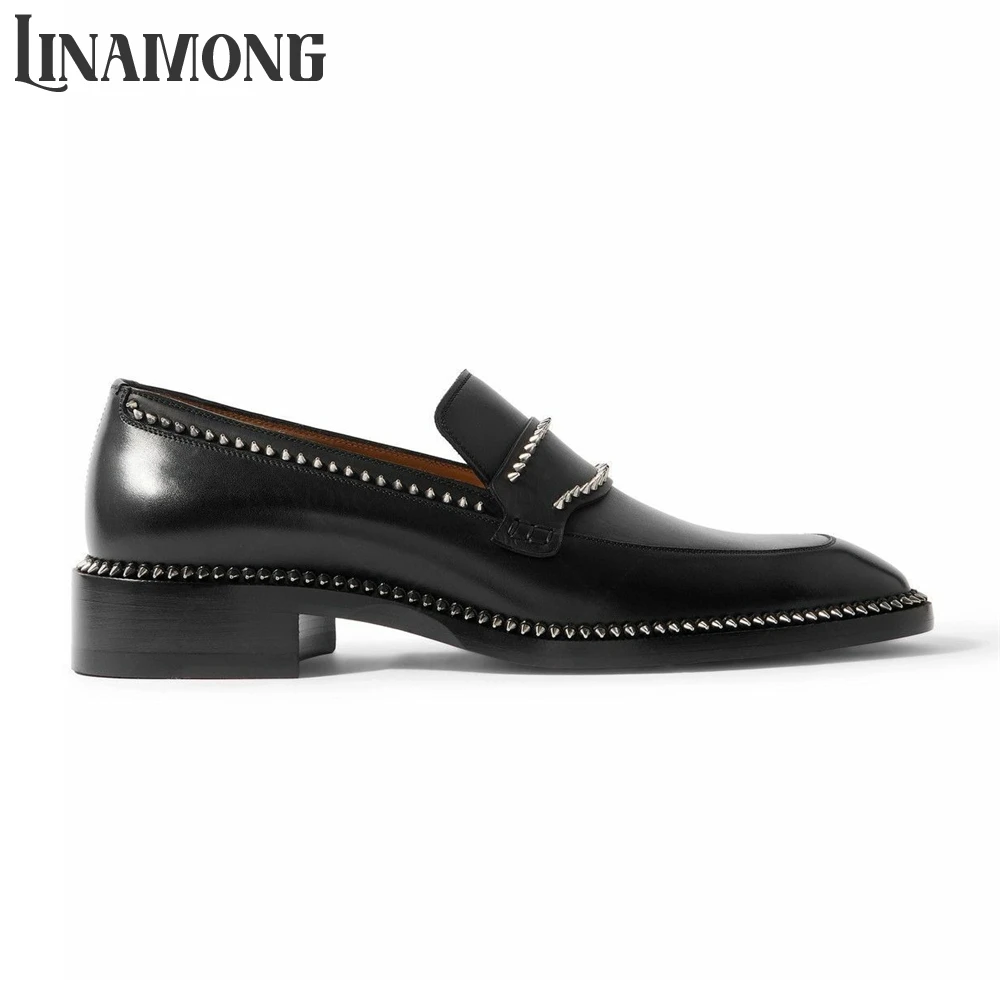 รองเท้าโลฟเฟอร์สีดำทรงอัลมอนด์ - Suede Loafers Men บทวิจารณ์และราคา