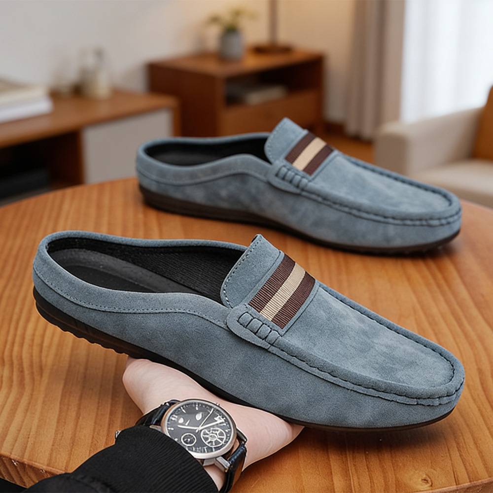 รองเท้าแตะหนังกลับผู้ชายแบบสวม - Suede Loafers Men บทวิจารณ์และราคา
