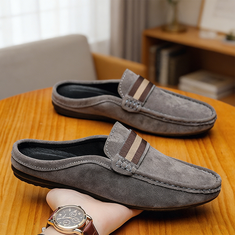 รองเท้าแตะหนังกลับผู้ชายแบบสวม - Suede Loafers Men บทวิจารณ์และราคา