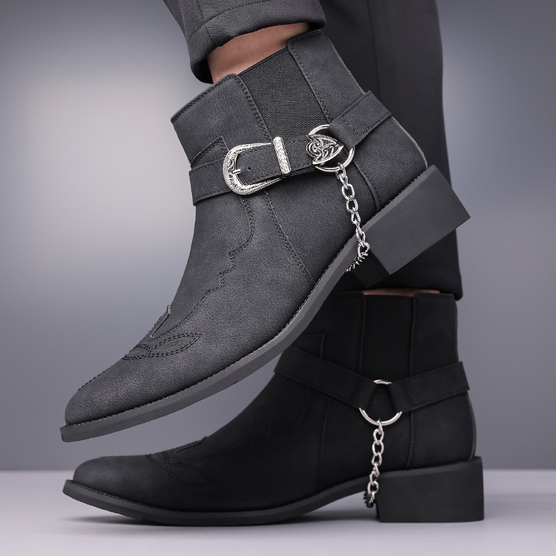 รองเท้าบูทคาวบอยวินเทจสำหรับผู - Men Fashion Vintage บทวิจารณ์และราคา