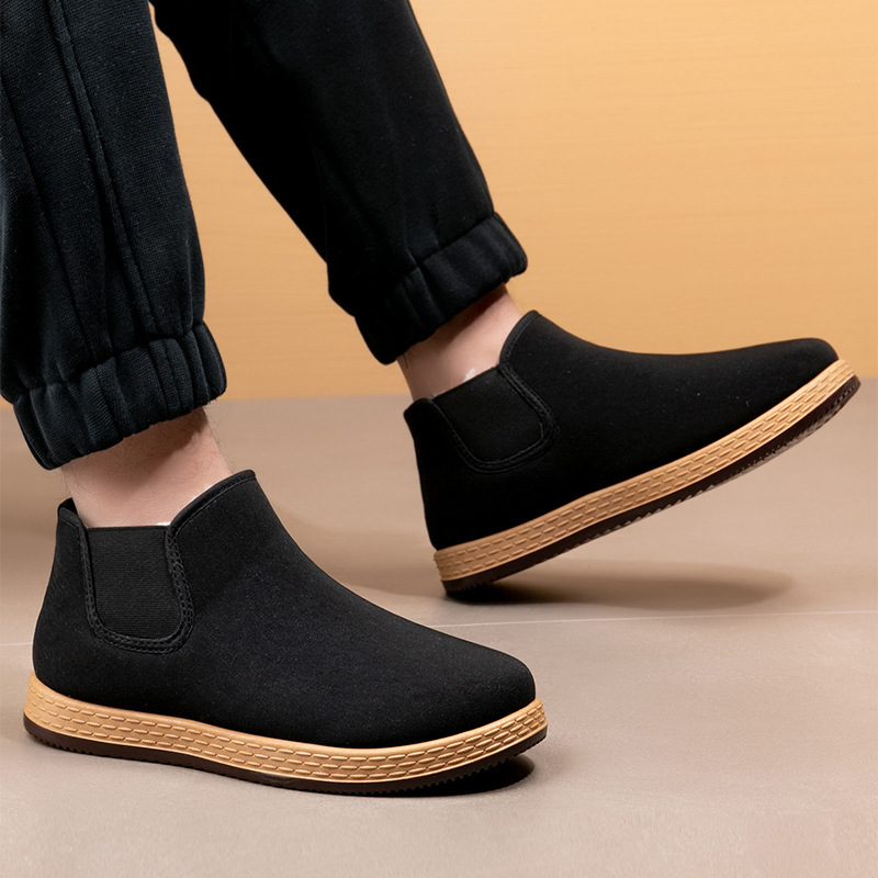 รองเท้าผ้าฝ้ายผู้ชาย รองเท้าบู - Men Fashion Vintage บทวิจารณ์และราคา