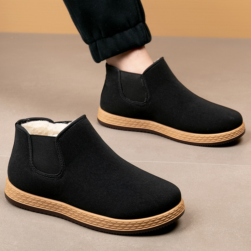 รองเท้าผ้าฝ้ายผู้ชาย รองเท้าบู - Men Fashion Vintage บทวิจารณ์และราคา