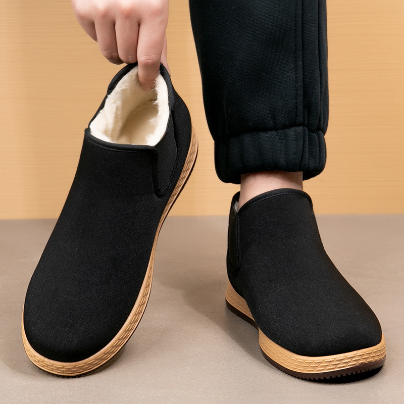 รองเท้าผ้าฝ้ายผู้ชาย รองเท้าบู - Men Fashion Vintage บทวิจารณ์และราคา