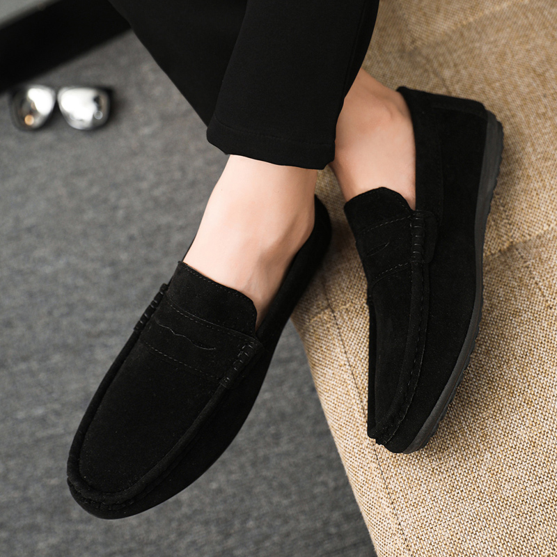 รองเท้าโลฟเฟอร์ผู้ชายน้ําหนักเ - Suede Loafers Men บทวิจารณ์และราคา