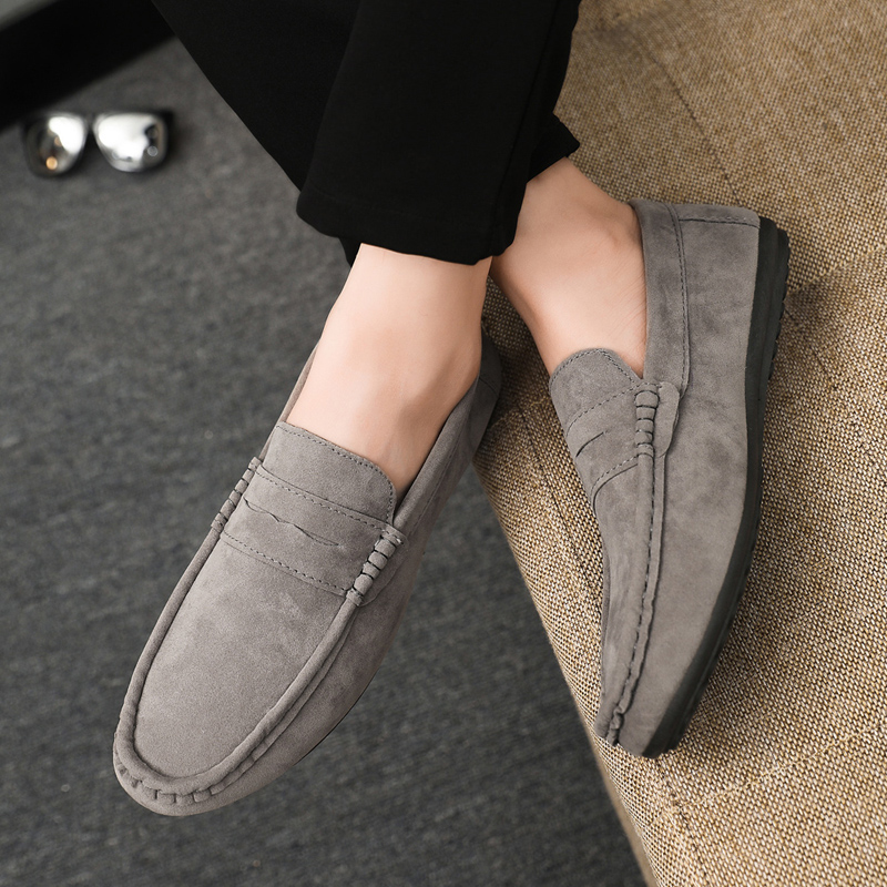 รองเท้าโลฟเฟอร์ผู้ชายน้ําหนักเ - Suede Loafers Men บทวิจารณ์และราคา